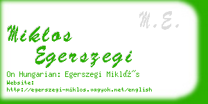 miklos egerszegi business card